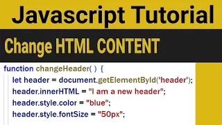 How to Change HTML Content with JavaScript