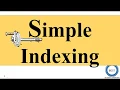 Simple indexing Indexing Method