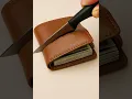 Lagu Cutting a Leather Wallet 🔪 | Deep ASMR Sounds | #Shorts