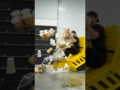 How Many Cups Can You Hold During A Crash Test? #challenge