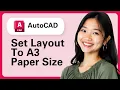 AutoCAD How To Set Layout To A3 Paper Size