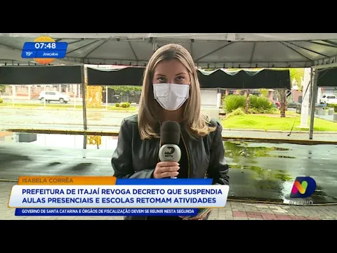 Prefeitura de Itajaí revoga decreto que suspendia aulas presenciais
