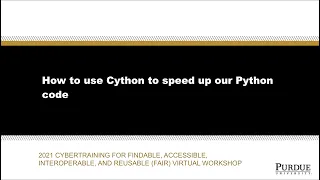 Extra Using Cython to speed up your Python code