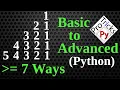 Python Pattern Program - Print Numbers in Triangle Shape Number Pattern Python Number Pattern 13