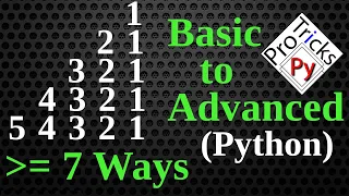 Python Pattern Program - Print Numbers in Triangle Shape Number Pattern Python Number Pattern 13