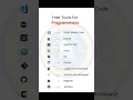 FREE TOOLS FOR PROGRAMMERS