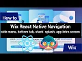 wix react native navigation with splash app intro part
