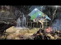 Download Lagu Diguyur hujan deras menemukan air terjun untuk bermain, fishing camping, relaxing rain sound