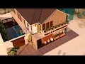 TROPICAL HOUSE - House Tour Speed Build Layout The Simsfreeplay