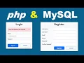 Create Login and Register Forms using PHP and MySQL Registration Authentication and Authorization