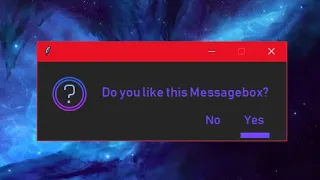 Dark Salient Msgbox Tkinter Messagebox with Dark Salient UI