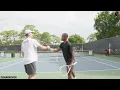 ATP 107 vs ATP 2000 Practice: Tseng Chun-Hsin vs Justin Roberts @AxisTennisAcademy