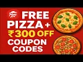 Pizza Hut Coupon Codes Today Flat 300 OFF FREE Pizza