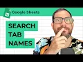 How to Search Tab Names in Google Sheets