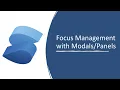 LightningJS Focus Modal Side Panel handling with FocusStackProvider