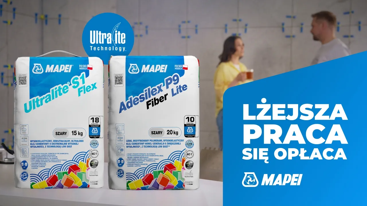 MAPEI Polska — MAPEI Ultralite Technology - Lżejsza praca się opłaca (YouTube video ad)
