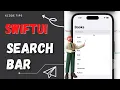 Create Search Bar on top of TableView SwiftUI Xcode 14 2022