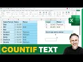 Excel COUNTIF Text COUNTIF Cell Contains Text COUNTIF Text in Cell