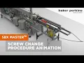 Baker Perkins SBX Master Twin Screw Extruder Screw Change Animation