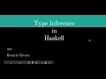 Type Inference in Haskell