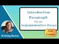 Introduction Paragraph for an Argumentative Essay