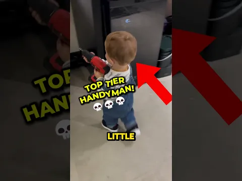 Toddler Handyman Builds Doghouse with Power Drill | Moments Media