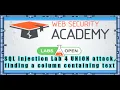SQL injection Lab 4 UNION attack finding a column containing text