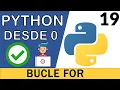 Bucle For en Python Curso Python 3 19