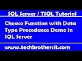 Choose Function with Data Type Precedence Demo in SQL Server - SQL Server Tutorial TSQL Tutorial