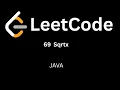 LeetCode 69 Sqrt x Binary Search Solution Java Hindi