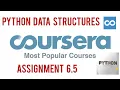 Python Data Structures Assignment 6 5 Solution Coursera Assignment 6 5 Python Data Structures