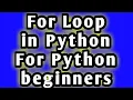 For loop in python in hindi Python tutorial for beginners Computer Science class 11