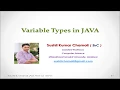 Type of Variable in Java in Hindi - 5 by Sushil Chamoli