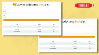 Javascript Book List App Using HTML5 and js