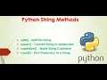 Python for Beginners - Strings String Methods