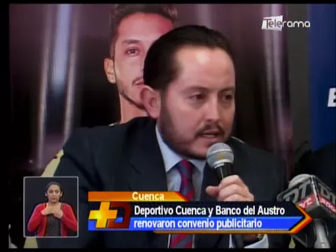 Deportivo Cuenca y Banco del Austro renovaron convenio publicitario
