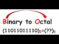 Binary to Octal how to convert