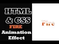 Fire Effect Animation using HTML CSS