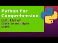 Python For Comprehension on Lists