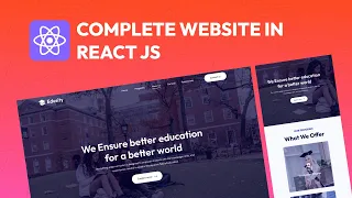 React JS Project Build Deploy Complete Responsive Website in React Step by Step Tutorial