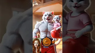 القطة الصغيرة هى اللى جابت حق ابوها من الفار Cartoon Cat Funnycats Rat قطط مضحكة حيوانات 