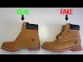 REAL VS FAKE TIMBERLAND PREMIUM 6 INCH LACE UP WATERPROOF BOOTS COMPARISON