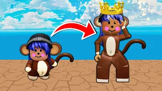 ใช้ชีวิตเป็นลิงตั้งแต่เด็กยันโตจนแข็งแกร่ง🐵 | Roblox +1 Monkey Evolution
