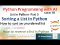 List sort Sorted list List reverse sort reverse True how sort and reverse lists in Python