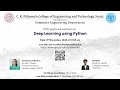 ISTE Approved Deep Learning using Python Webinar on 6th November 2020