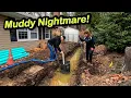 The Lowest House Always Gets the Neighbor's Water (Open French Drain Fix)