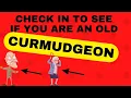 YOU MIGHT BE A CURMUDGEON IF