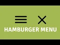 Animated Hamburger Menu Using Only HTML CSS