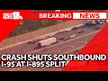 Breaking Injuries reported in I-95 crash near I-895 split