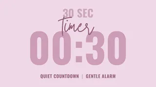 30 Second Quiet Countdown Timer Gentle Alarm Aesthetic Pastel Pink